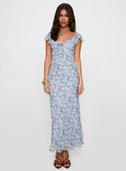 Dahleia Maxi Dress Blue Paisley