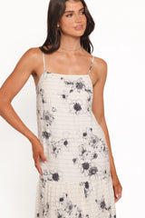 Martine Maxi Dress - Black/Ivory Floral
