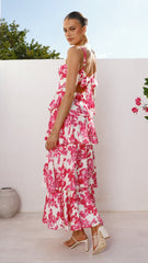 Odilia Maxi Dress - Pink/White Floral