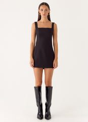 Brief Tension Mini Dress - Black