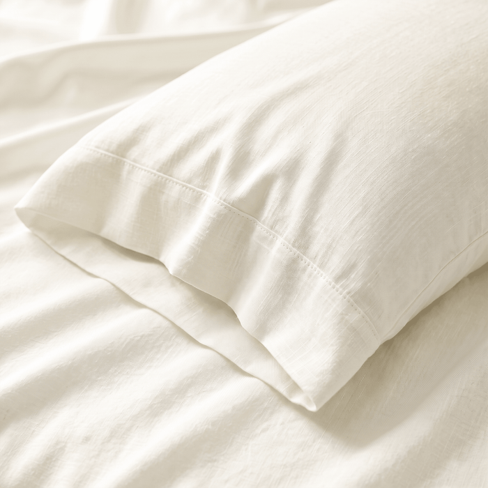 100% European Flax Linen Pillwocase Pair - Delara
