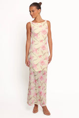 Brissa Maxi Dress - Yellow Floral