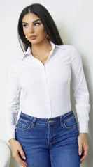 Core Basic Button Down Shirt - White