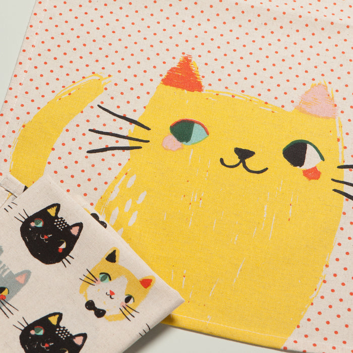 Meow Meow Dishtowels Set of 2